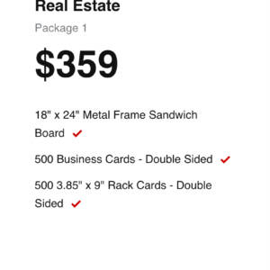 Real Estate Printing (Package 1)