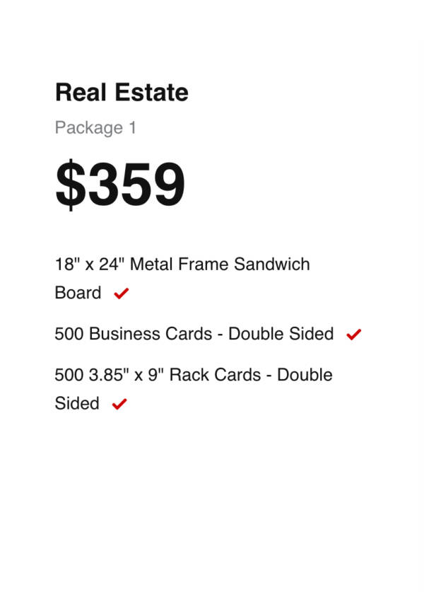 Real Estate Printing (Package 1)