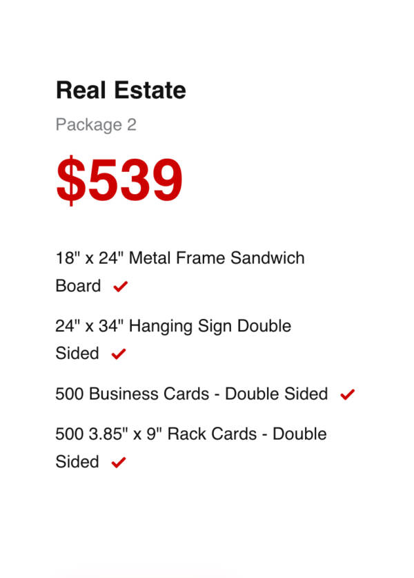 Real Estate Printing (Package 2)