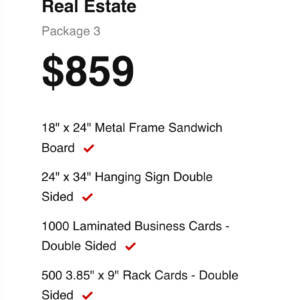 Real Estate Printing (Package 3)