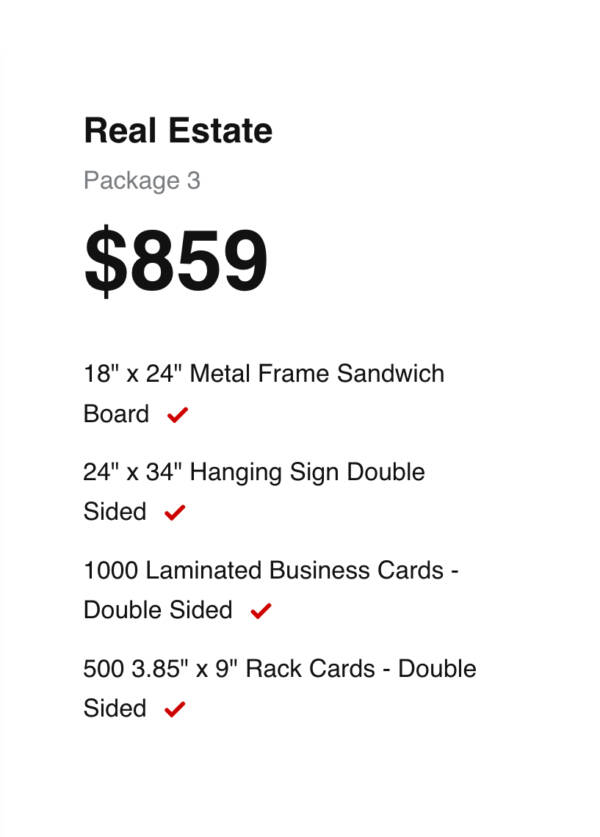 Real Estate Printing (Package 3)